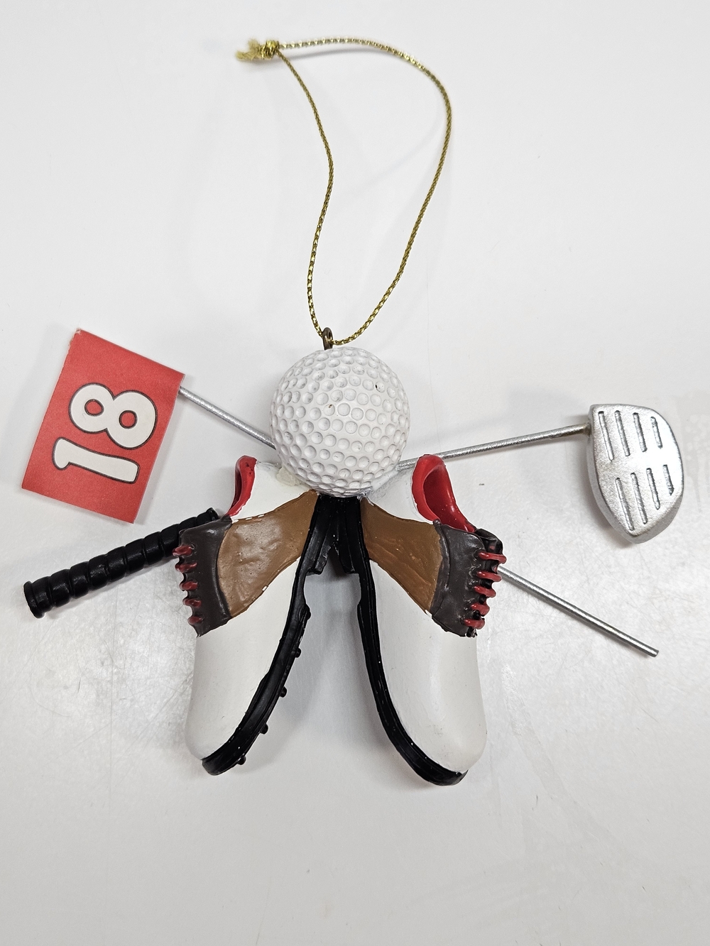 Golf Clubs Shoes 18th Hole Holiday Hanging Christmas Ornament Sports